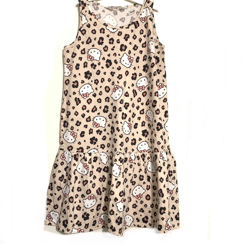 Hello Kitty Leopard Print Sleeveless Girls Summer Dress Sz US 8/10 NWOT by H&M